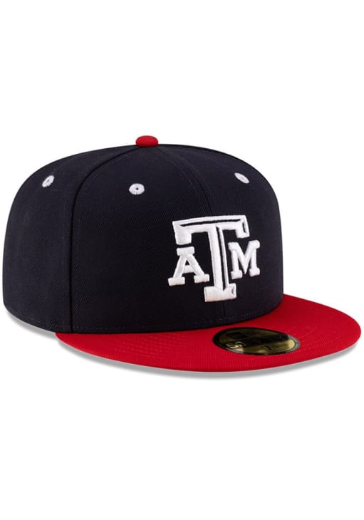 New Era Texas A&M Aggies Mens Navy Blue NCAA AC 59FIFTY Fitted Hat