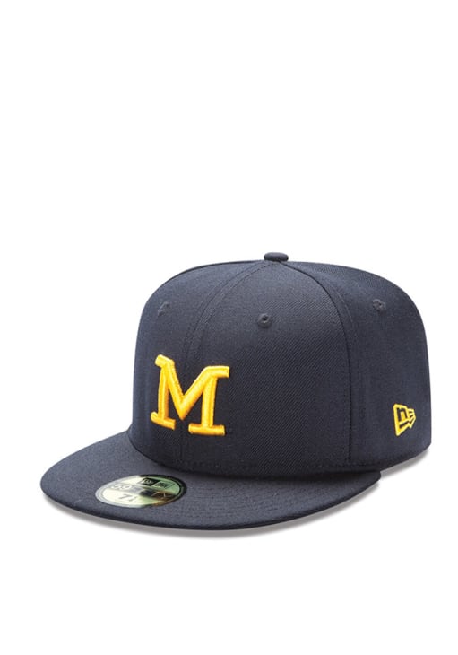 Michigan Wolverines Basic 59FIFTY Navy Blue New Era Fitted Hat