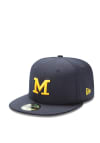 Main image for New Era Michigan Wolverines Mens Navy Blue Basic 59FIFTY Fitted Hat