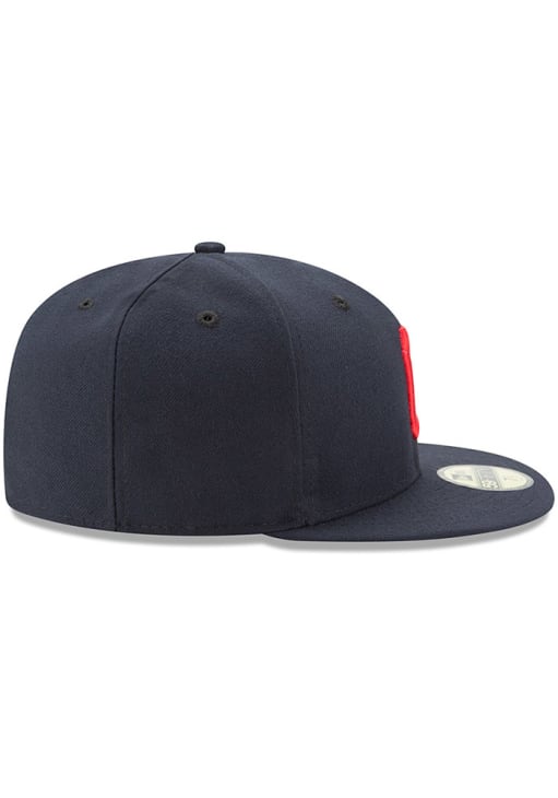 New Era Cleveland Indians Navy Road Authentic Collection On Field 59FIFTY Fitted Hat