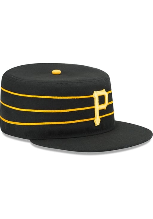 New Era Pittsburgh Pirates Mens Black AC Pill Box 59FIFTY Fitted Hat