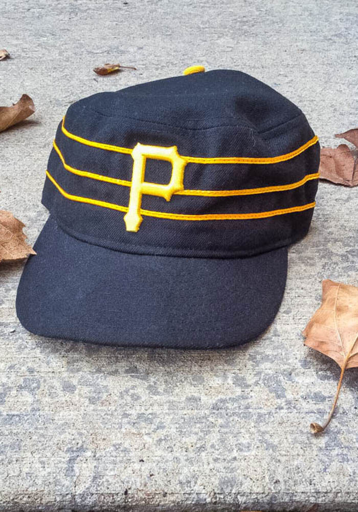 New Era Pittsburgh Pirates Mens Black AC Pill Box 59FIFTY Fitted Hat