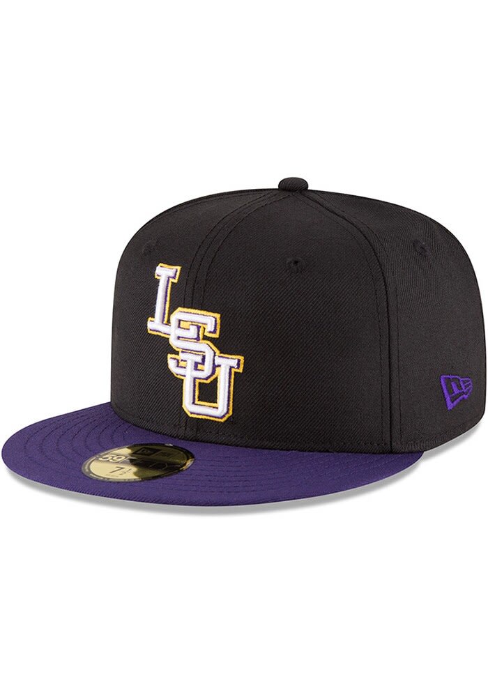 lsu fitted baseball caps