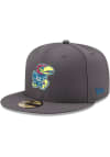 Main image for New Era Kansas Jayhawks Mens Grey Graphite 59FIFTY Fitted Hat