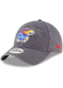Kansas Jayhawks New Era Core Classic 9TWENTY Adjustable Hat - Grey