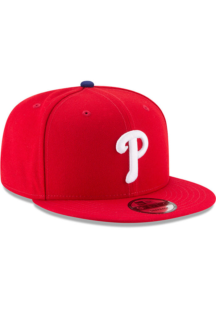 New Era Philadelphia Phillies Red Basic 9FIFTY Mens Snapback Hat