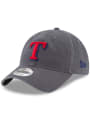 Texas Rangers New Era Core Classic 9TWENTY Adjustable Hat - Grey