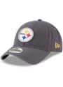 New Era Pittsburgh Steelers Core Classic Twill 9TWENTY Adjustable Hat - Grey