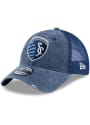 New Era Sporting Kansas City Navy Blue JR Tonal Washed 2 9TWENTY Youth Adjustable Hat
