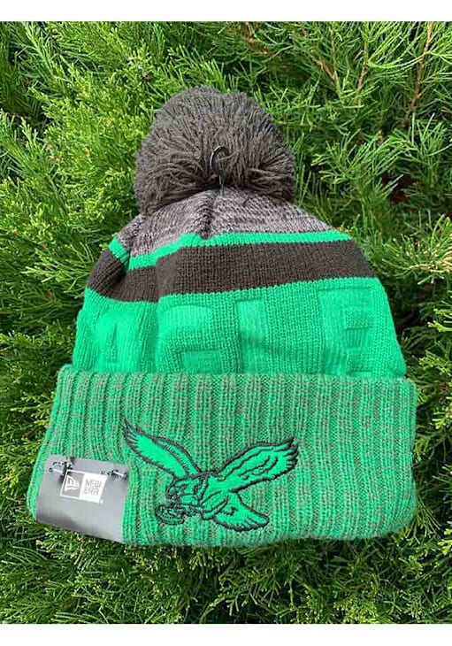 Philadelphia Eagles New Era KELLY Tonal Bossed Cuff Knit Knit Hat