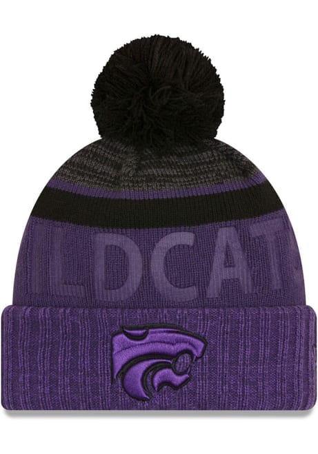 K-State Wildcats New Era Tonal Bossed Cuff Knit Mens Knit Hat - Purple