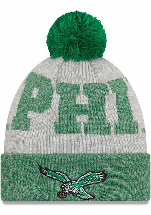Philadelphia Eagles New Era GRAY City Fade Cuff Knit Knit Hat