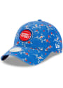 New Era Detroit Pistons Womens Blue Blossom 9TWENTY Adjustable Hat