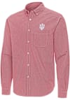 Main image for Mens Indiana Hoosiers Crimson Antigua Porter Long Sleeve Dress Shirt