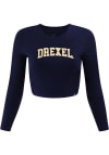 Main image for Womens Drexel Dragons Navy Blue Hype and Vice Bring it Back LS Tee