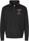 Main image for Olivia Stone Mens Rally Black Cincinnati Bearcats NIL Embroidered Qtr Zip Pullover