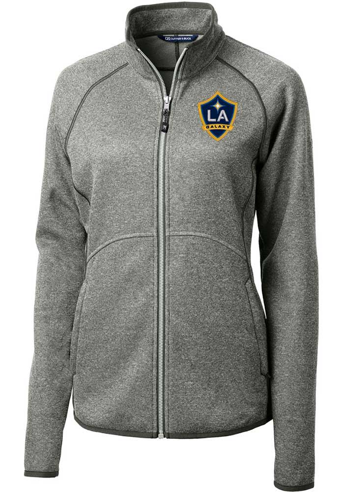 LA Galaxy Cutter and Buck Womens GREY HEATHER Mainsail Long Sleeve
