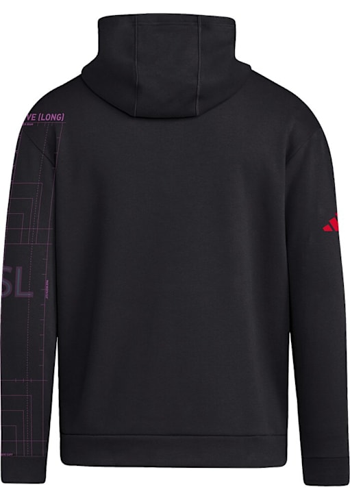 Adidas Texas Tech Red Raiders Mens BLACK Football Fleece Hoodie