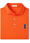 Main image for Mens Illinois Fighting Illini Orange Peter Millar Hugo Short Sleeve Fashion Polo