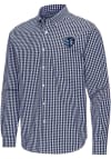 Main image for Antigua Sporting Kansas City Mens Navy Blue Ellis Long Sleeve Dress Shirt