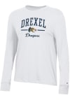 Main image for Womens Drexel Dragons White Champion Mascot Core LS Tee