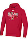 Main image for Mens Maryland Terrapins Red Under Armour Flat Name Terrapins Hooded Sweatshirt