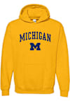 Main image for Mens Yellow Michigan Wolverines Arch Logo Hooded Sweatshirt