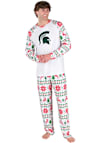Main image for Mens Michigan State Spartans White Concepts Sport Holiday Tidings Loungewear Sleep Pants