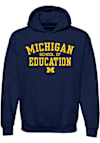 Main image for Mens Navy Blue Michigan Wolverines Marsal Family School of Education Hooded Sweatshirt