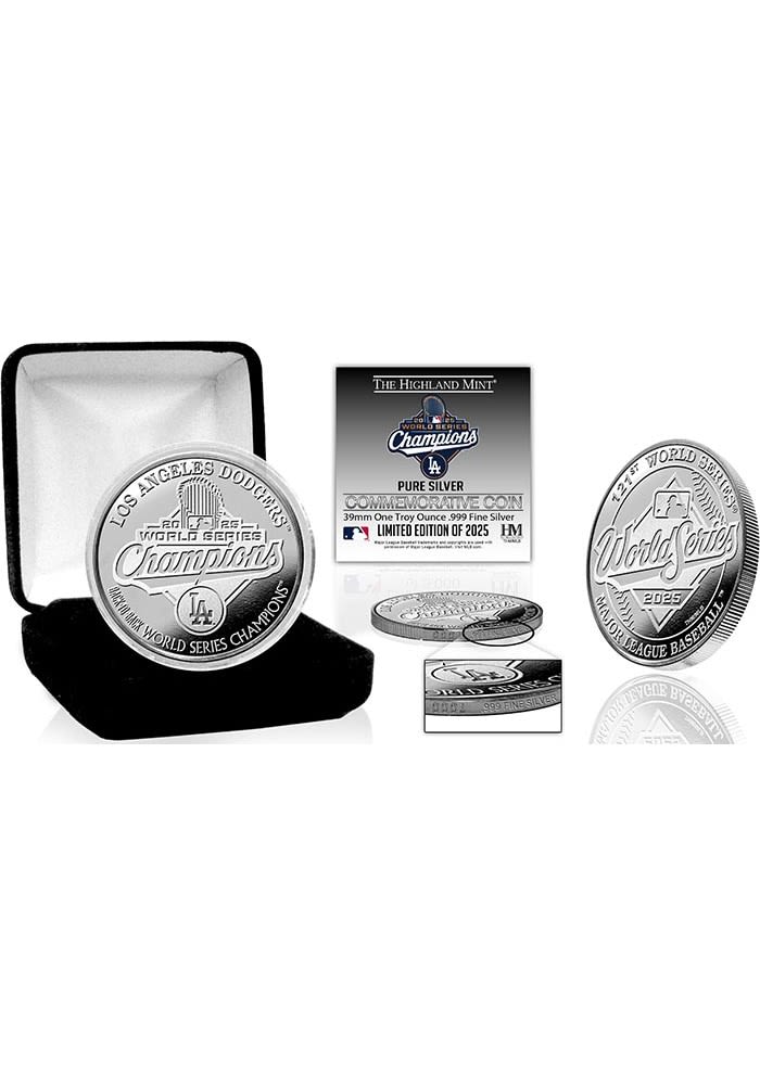Los Angeles Dodgers SILVERGREY 2025 World Series Champs Pure
