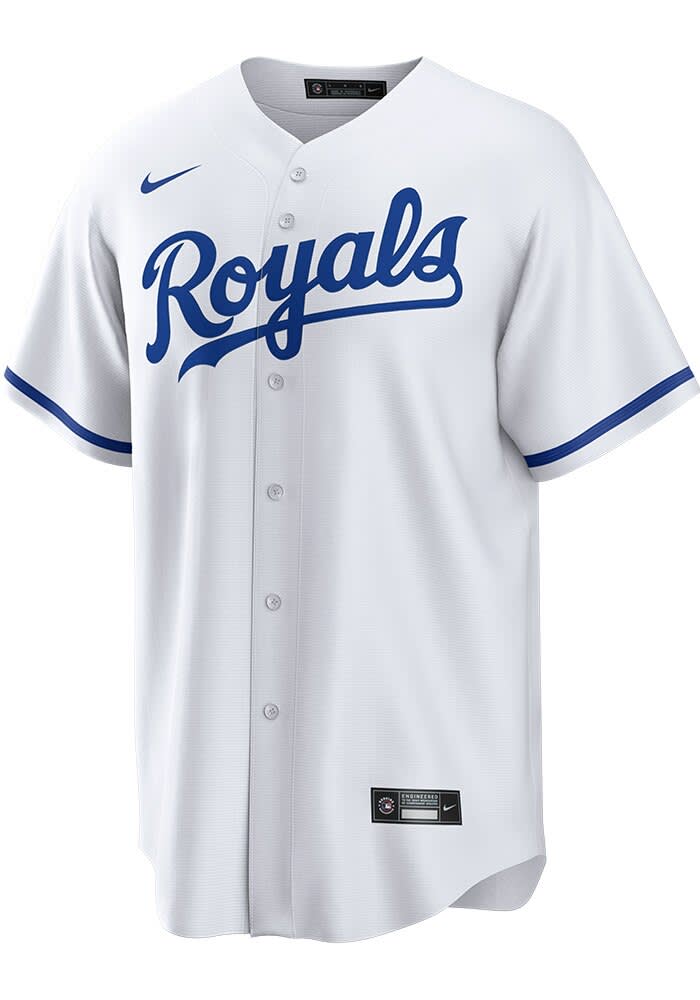 Carter Jensen Kansas City Royals Mens Replica White Home Jersey