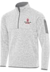 Main image for Mens Indiana Hoosiers Grey Antigua 2025 Rose Bowl Champions Fortune Qtr Zip Pullover