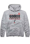 Main image for Caleb Goodie Rally Youth Grey Cincinnati Bearcats NIL Stacked Box Long Sleeve Player Hoodie