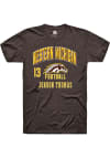 Main image for Jordon Thomas Brown Western Michigan Broncos NIL Arch Logo Short Sleeve T Shirt
