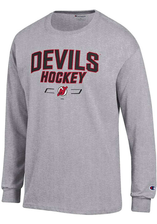 Champion New Jersey Devils Arch Team Hockey Jersey Long Sleeve T