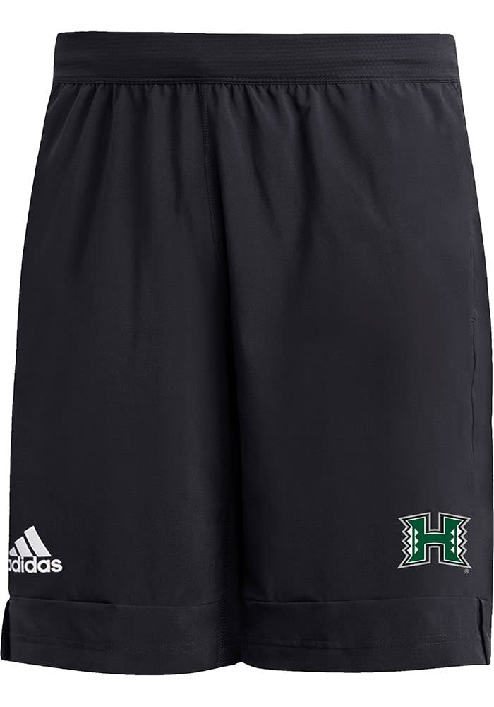 Adidas Hawaii Warriors Black 9 inch Heat Ready Woven Shorts Black 100 POLYESTER Size 2X Rally House