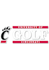 Main image for Red Cincinnati Bearcats 6x2 Golf Decal