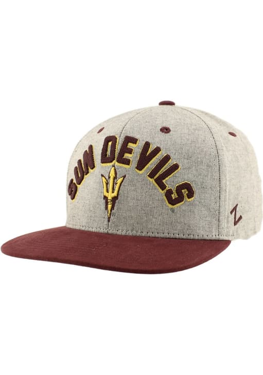 Arizona State Sun Devils Grey Highcut Mens Snapback Hat