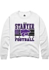 Main image for Brad Stanyer Rally Mens White K-State Wildcats NIL Striped Player Crew