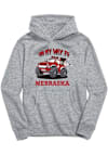 Main image for Toddler Nebraska Cornhuskers Grey Vive La Fete On My Way Long Sleeve Hooded Sweatshirt