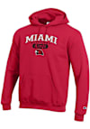 Main image for Mens Miami RedHawks Red Champion Pill Alumni Powerblend Hooded Sweatshirt