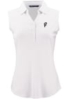 Main image for Womens Ohio State Buckeyes White Cutter and Buck Vintage Forge Eco Polo Shirt