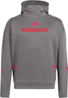 Main image for Mens Nebraska Cornhuskers Grey Adidas Z.N.E. Pullover Long Sleeve Hoodie