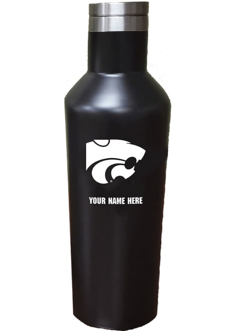 Black K-State Wildcats Personalized 17oz Water Bottle