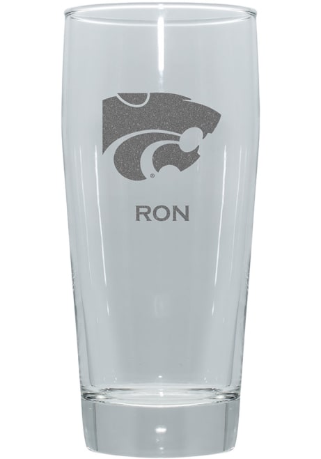 White K-State Wildcats Personalized 16oz Clubhouse Pilsner Glass