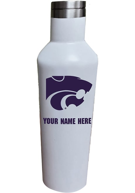 White K-State Wildcats Personalized 17oz Water Bottle