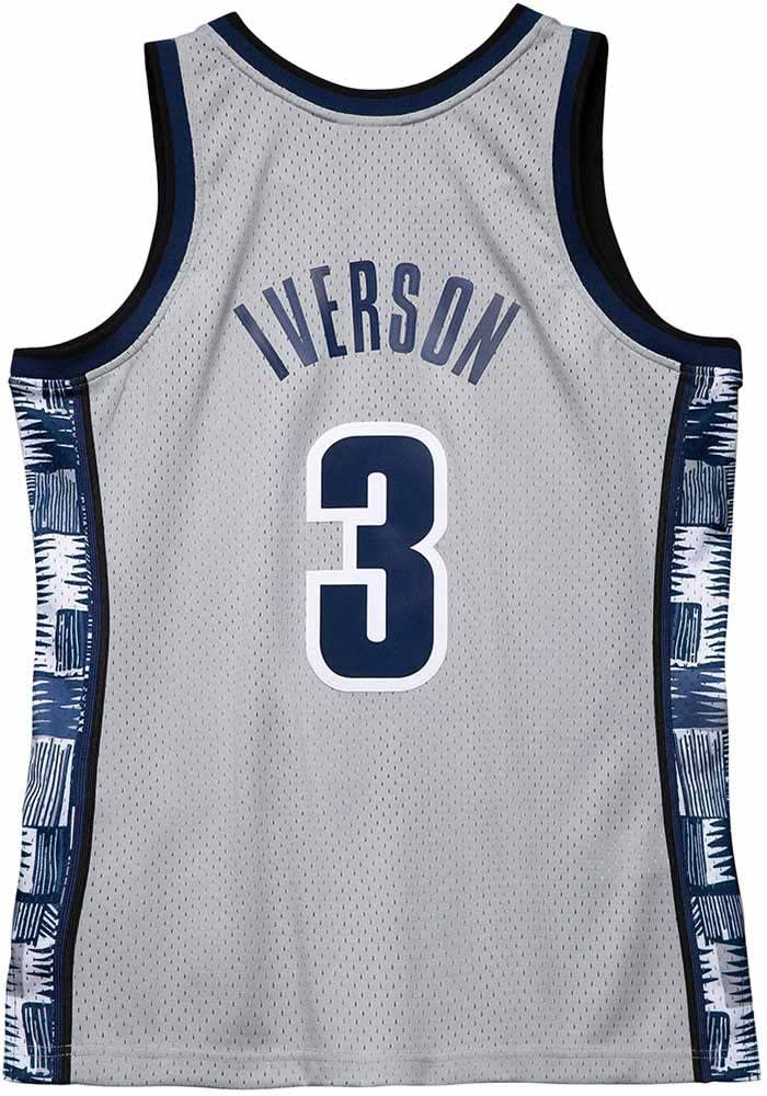 Allen Iverson Georgetown Hoyas Mitchell and Ness GREY Swingman