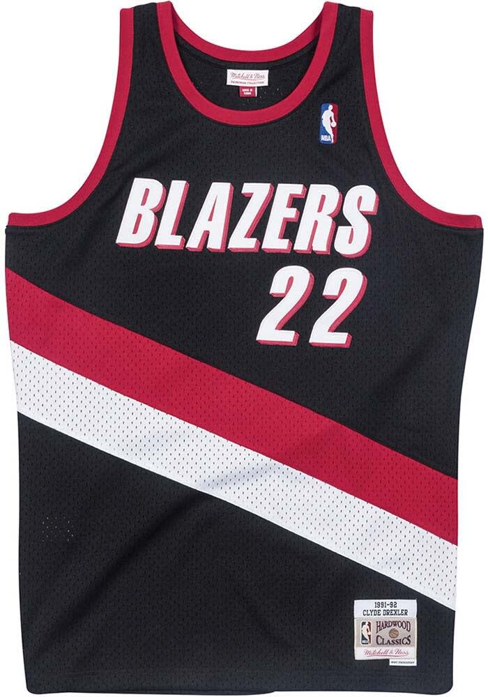 貴重MITCHELL&NESS BLAZERS Drexler 22 91-92 91-92 Clyde Drexler #22 Trail Blazers Mens Mitchell & Ness