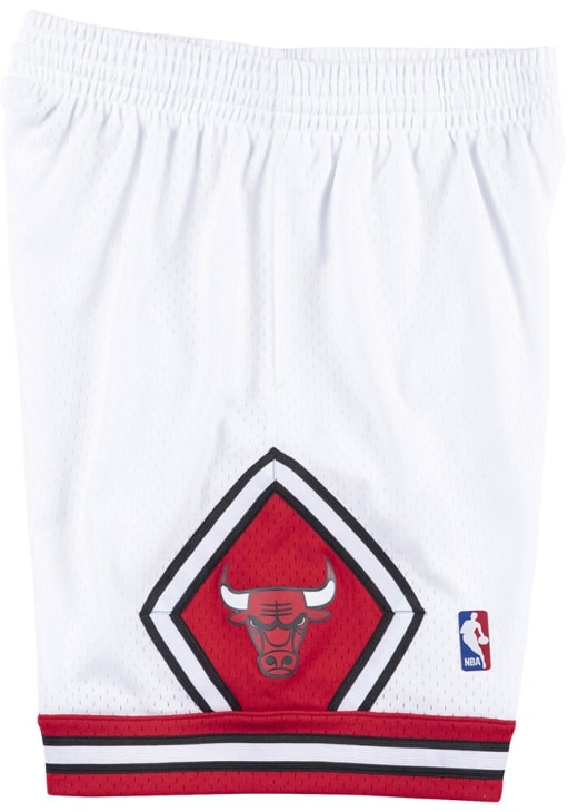 Mitchell and Ness Chicago Bulls Mens White Swingman Big and Tall Shorts
