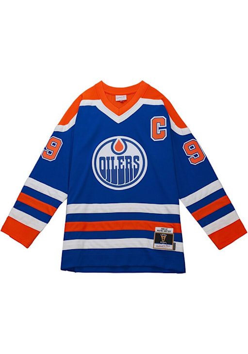 Wayne Gretzky Edmonton Oilers Mitchell and Ness BLUE Blue Line